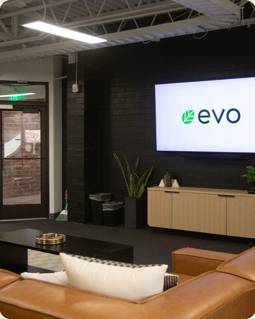 The Evo office lounge